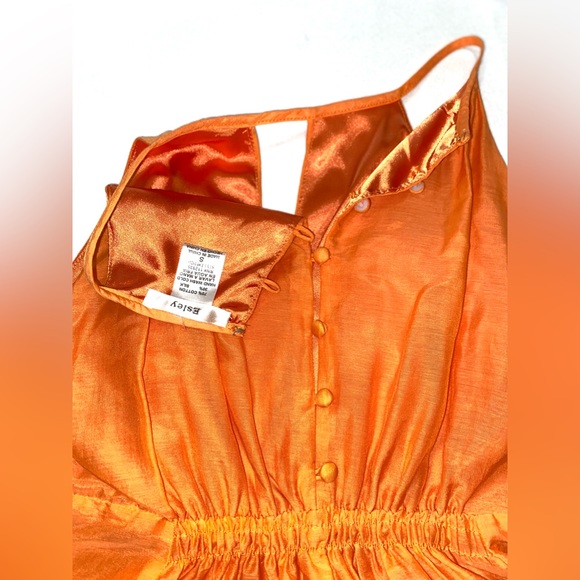 Silk Orange Dress Esley - Picture 13 of 15